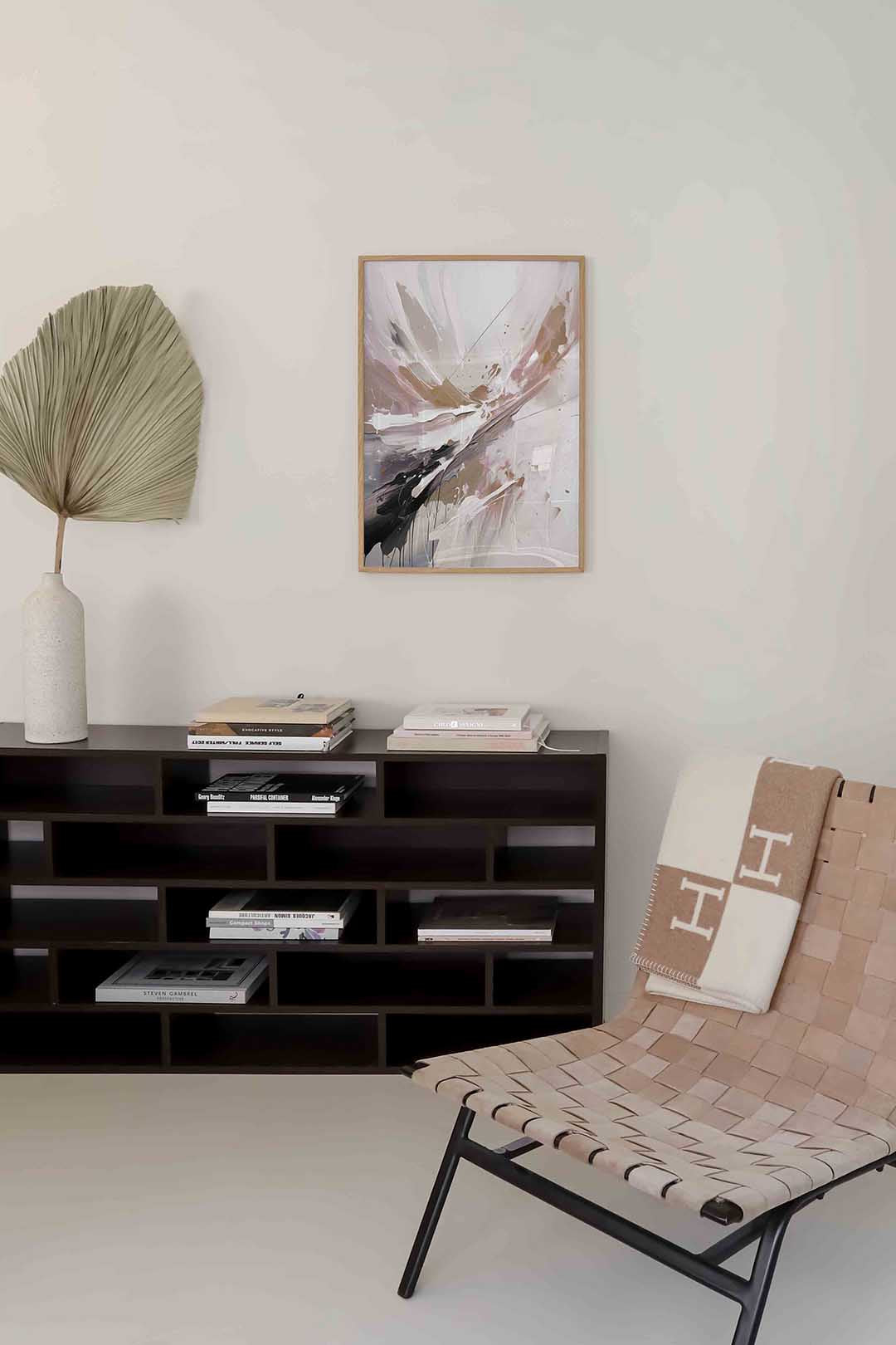 Abstracte vormen – zachte abstracte poster in staand formaat