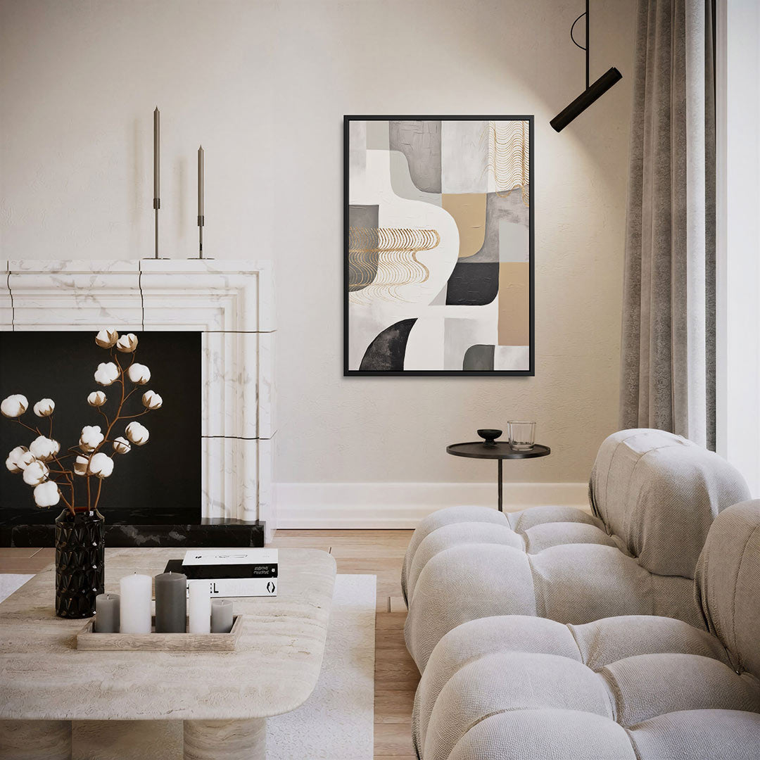 Organische vormen compositie – staand wanddecoratie kunstwerk
