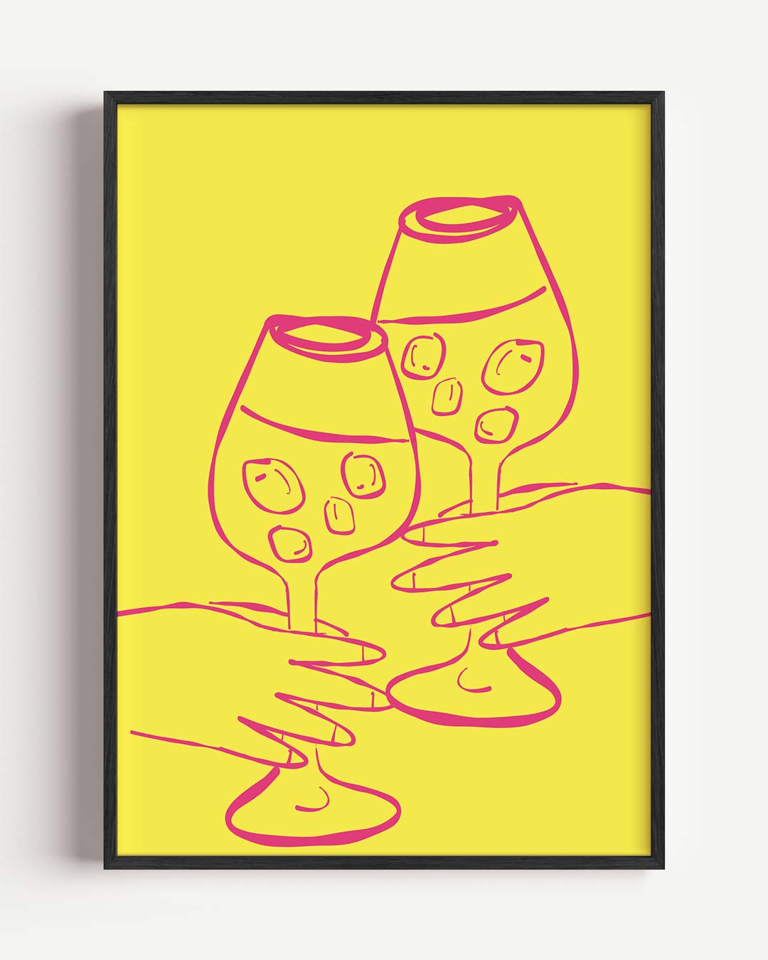 Sprankelende Cheers – keuken portret poster als wanddecoratie