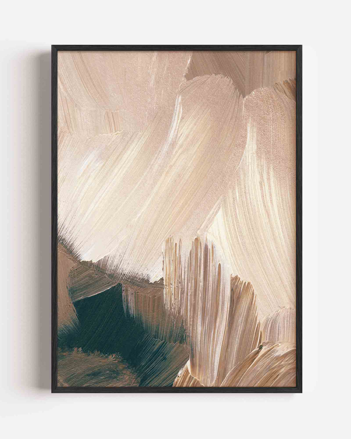 Abstracte penseelstreken – schilderkunst portret poster als wanddecoratie
