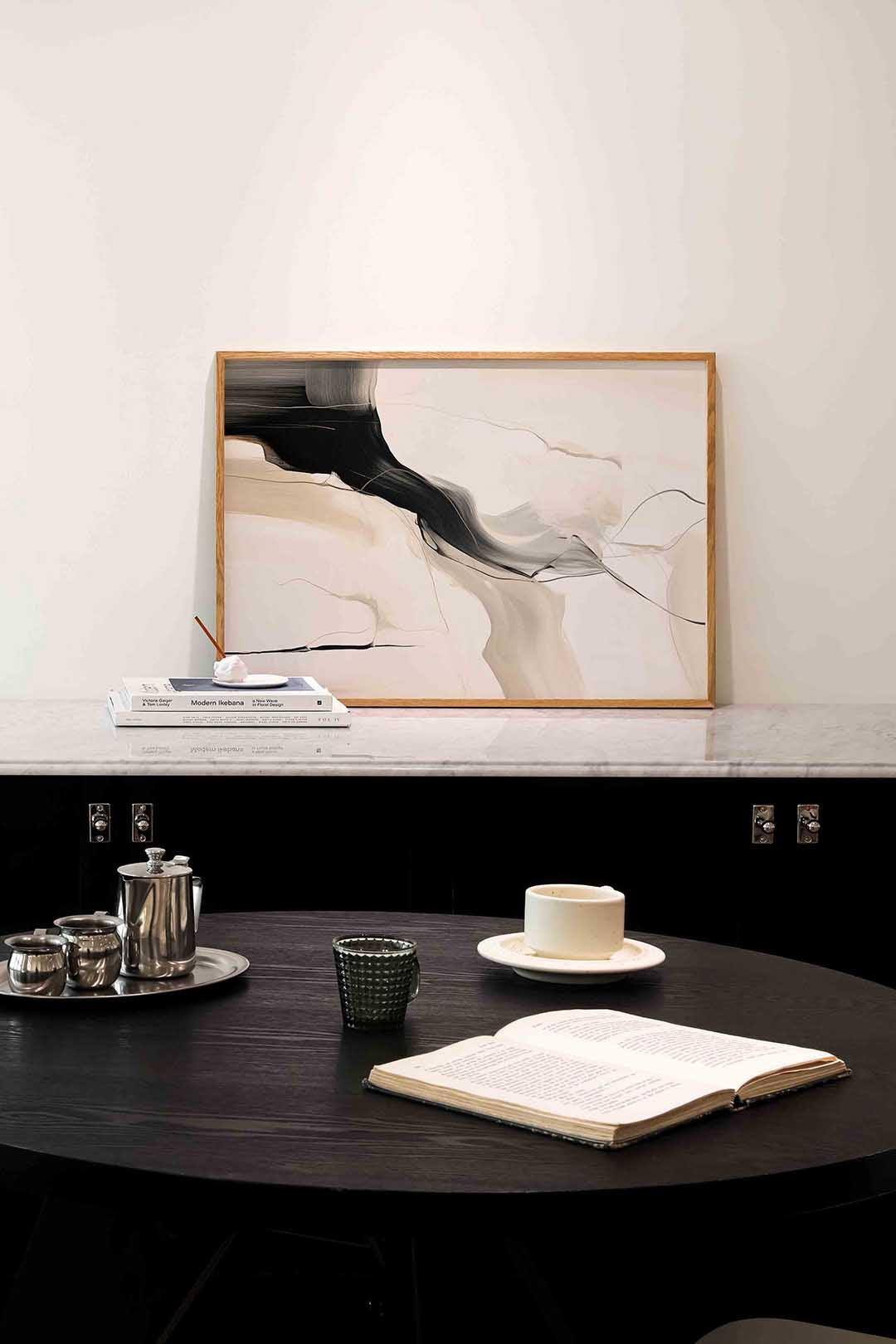 Abstracte lijnen – abstracte poster in liggend formaat