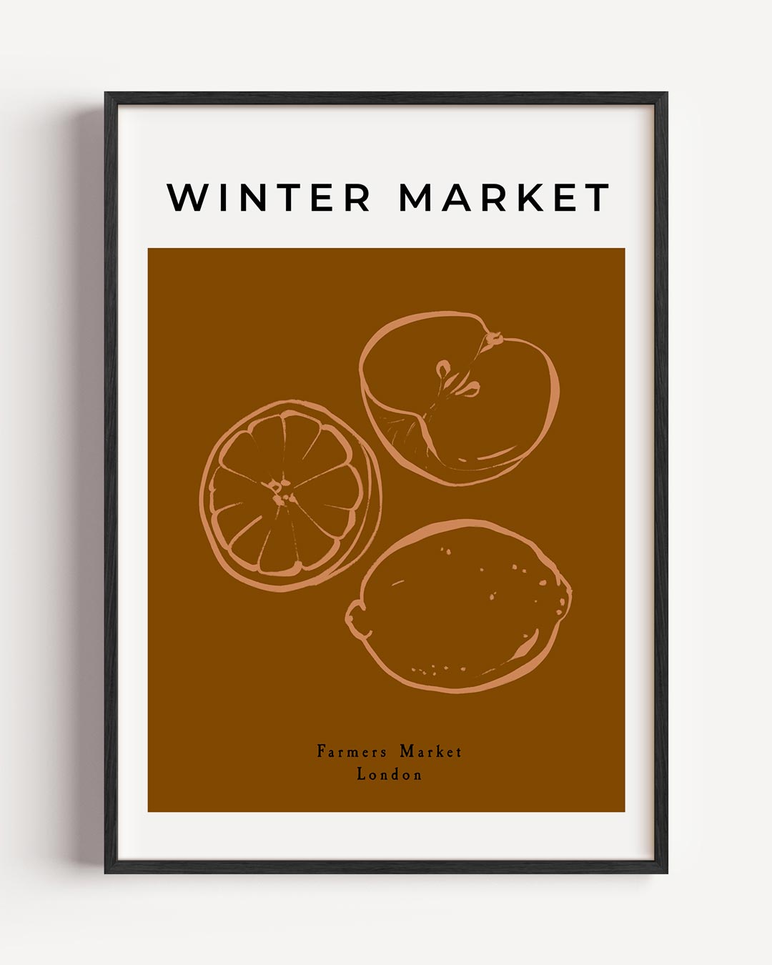 Stijlvolle Wintermarkt – keuken portret poster als wanddecoratie