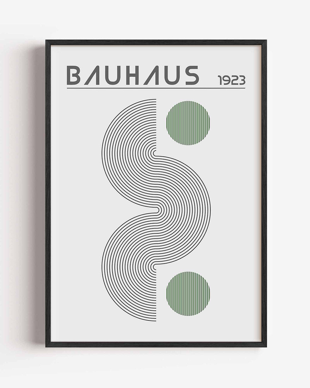 Lijnen en cirkel – staande Bauhaus poster als wanddecoratie