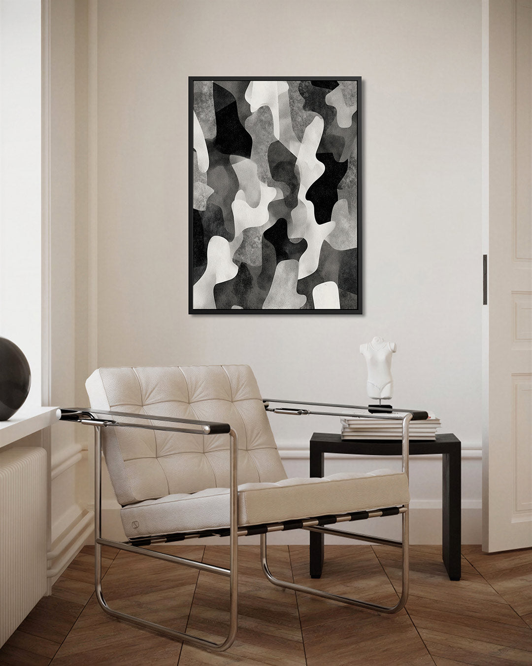 Organische vormen compositie – kunstwerk als stijlvolle wanddecoratie