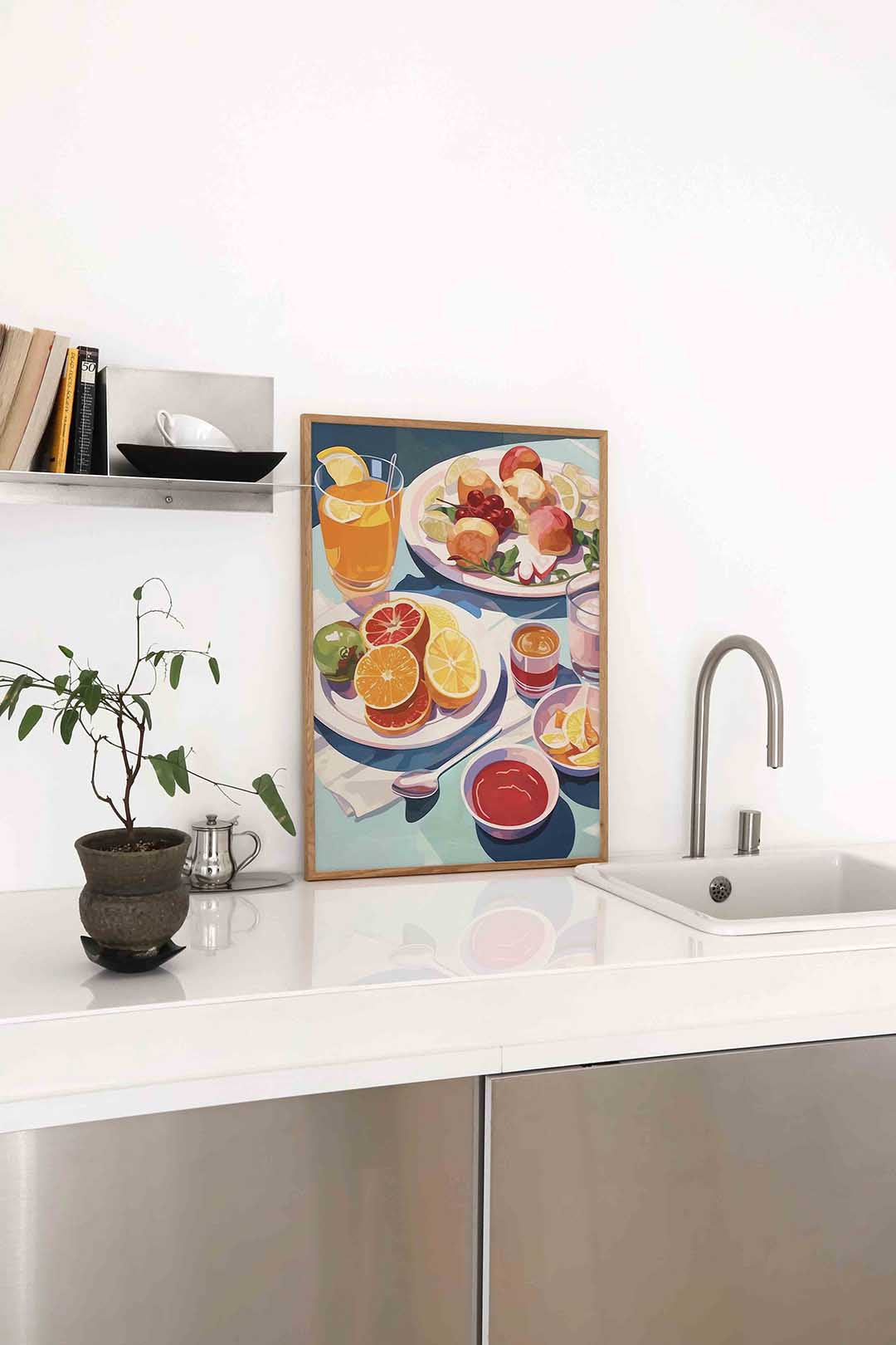 Fruit en drankjes – staande keuken wanddecoratie van WallArtistic
