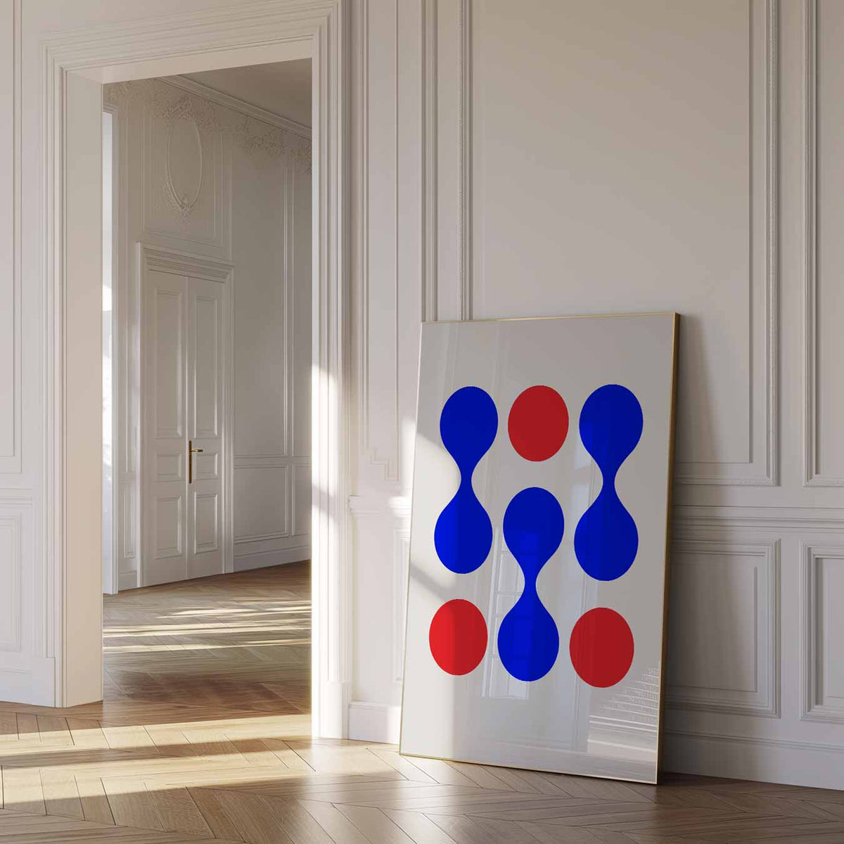 Abstracte Moderne Cirkelpatronen – dierenposter als moderne staande wanddecoratie