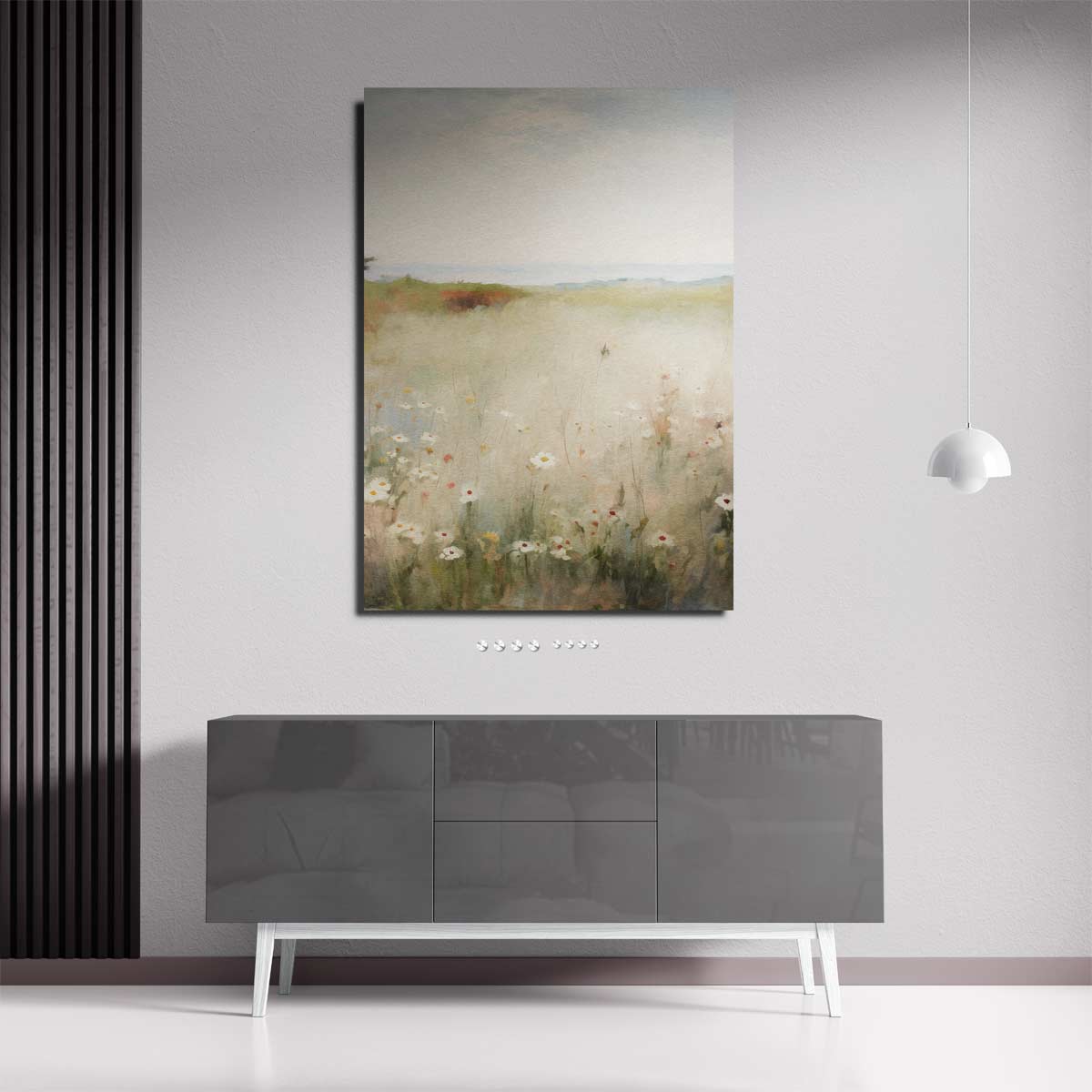 Zomerweelde in Bloei – plexiglas wanddecoratie in portret formaat