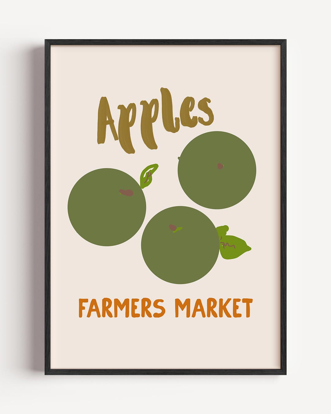 Boho Appel Markt – zomer portret poster als wanddecoratie