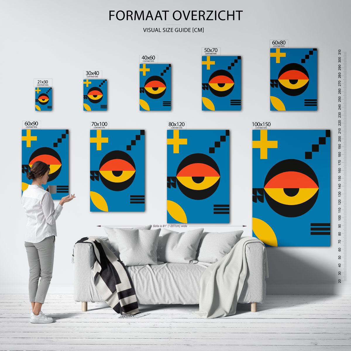 Vorm en kleur – Bauhaus poster als geometrische wanddecoratie