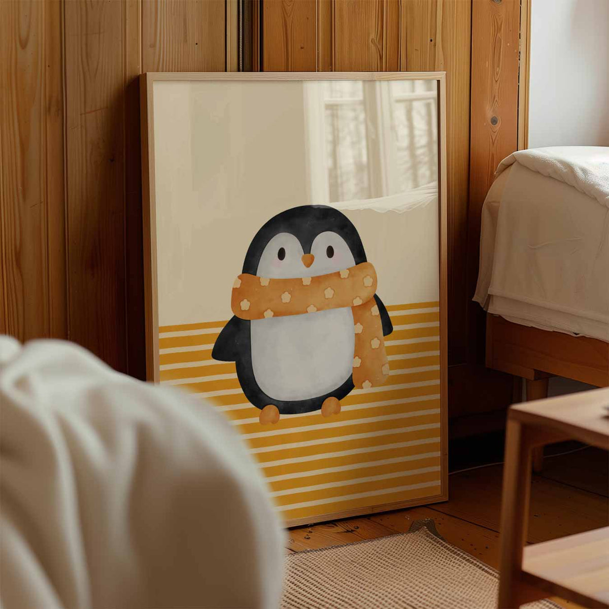 Schattige Pinguïn Illustratie – kinderposter in staand formaat