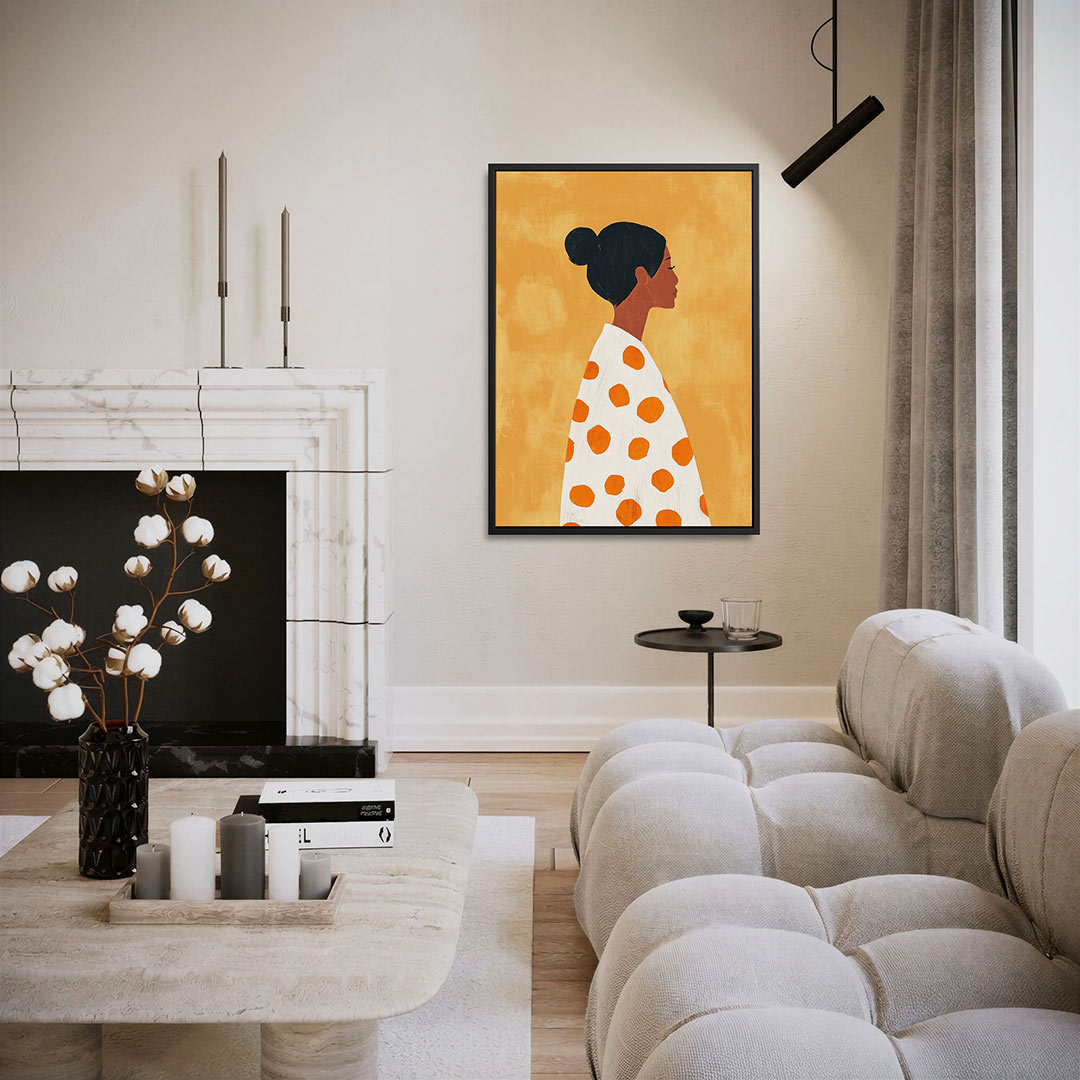 Vrouwelijk silhouet profiel – moderne staande wandkunst