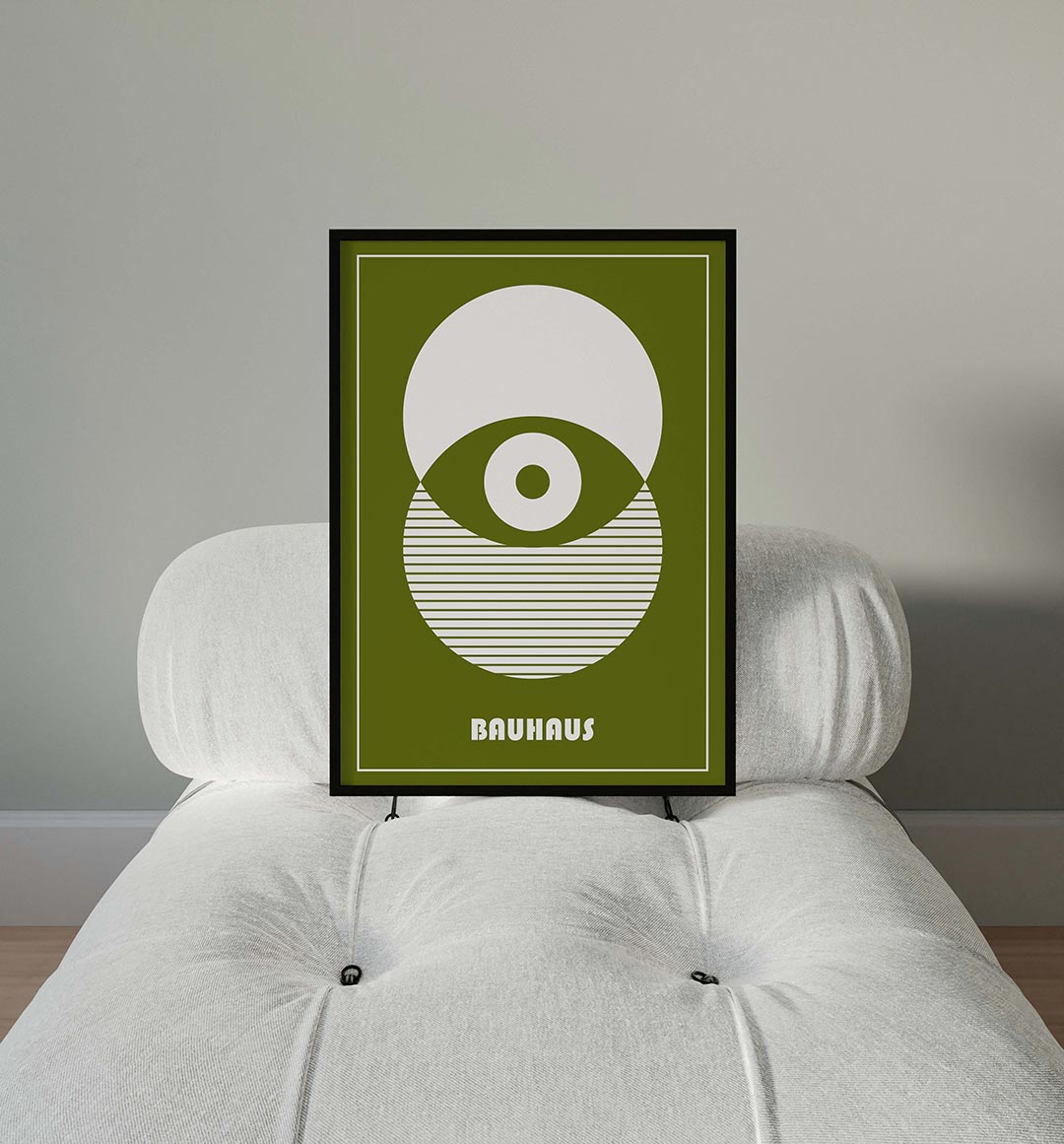 Cirkelstructuur – moderne Bauhaus wandkunst als poster