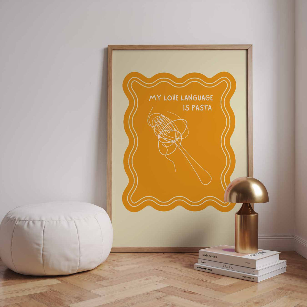 Pasta Love Language – staande zomer wanddecoratie van WallArtistic