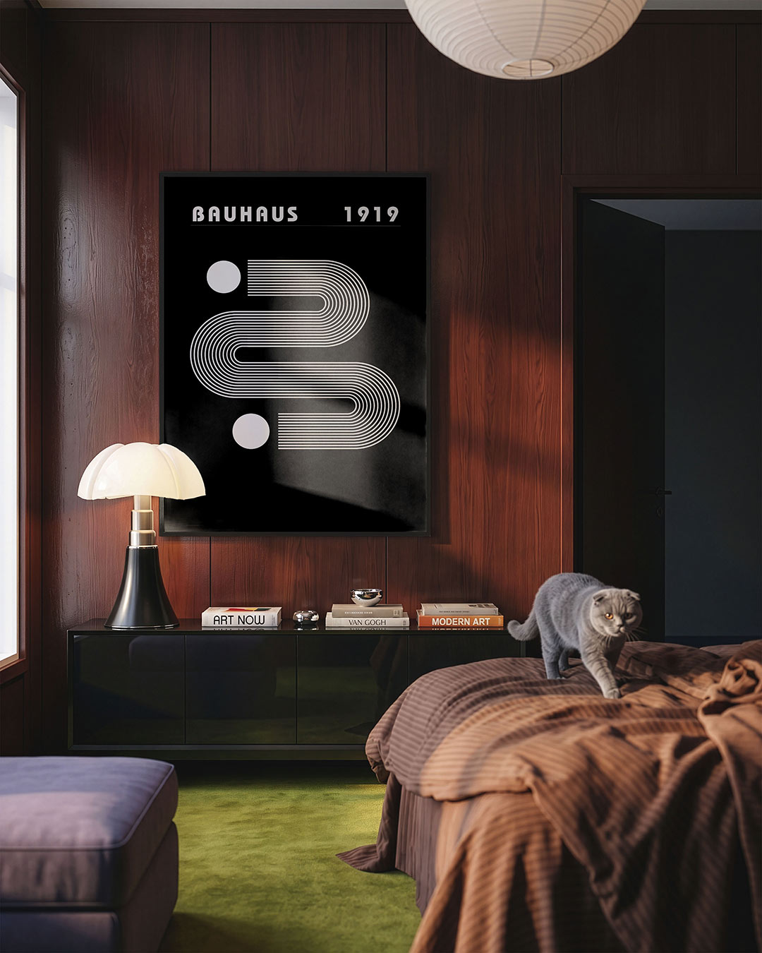 Abstracte – geometrische Bauhaus poster in staand formaat