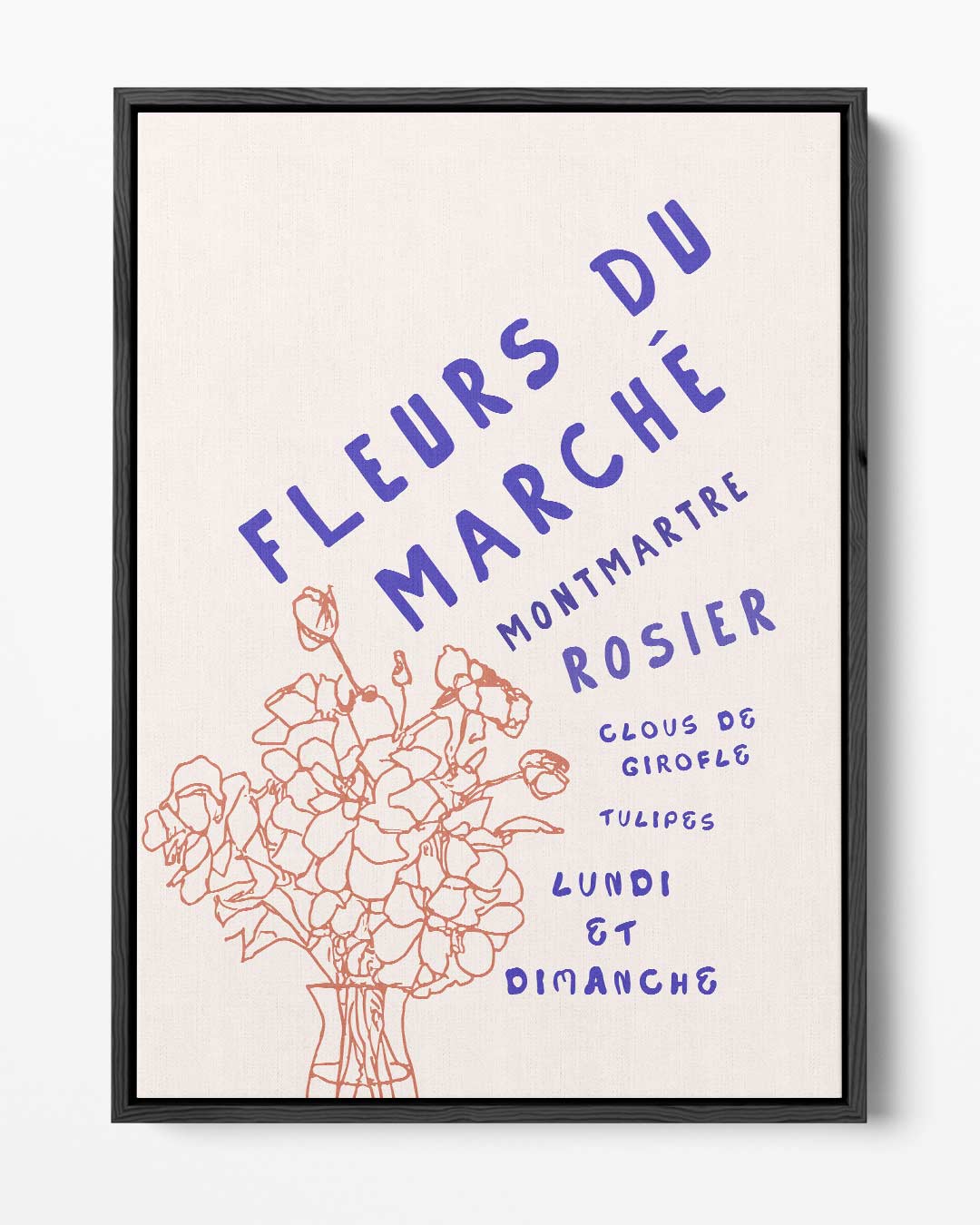 Fleurs du Marché Poster – portret kunstwerk als wanddecoratie