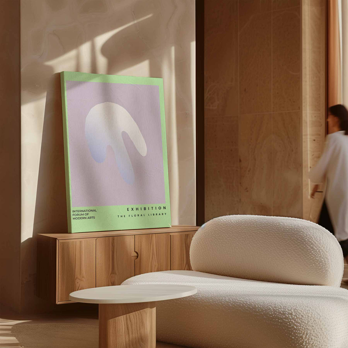 Abstracte Bloemimpressie – plexiglas wanddecoratie in portret formaat