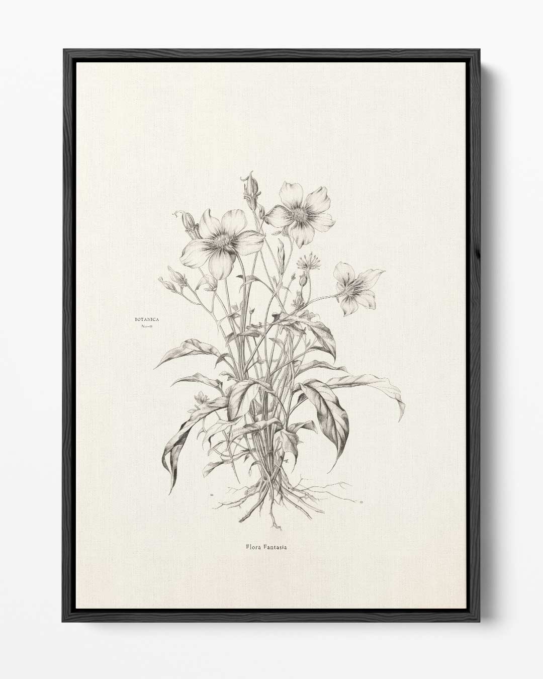 Botanische Bloemenpracht – portret kunstwerk als wanddecoratie