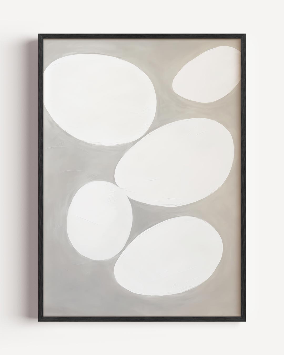 Modern Elegantie Grijze Abstractie – abstracte portret poster als wanddecoratie