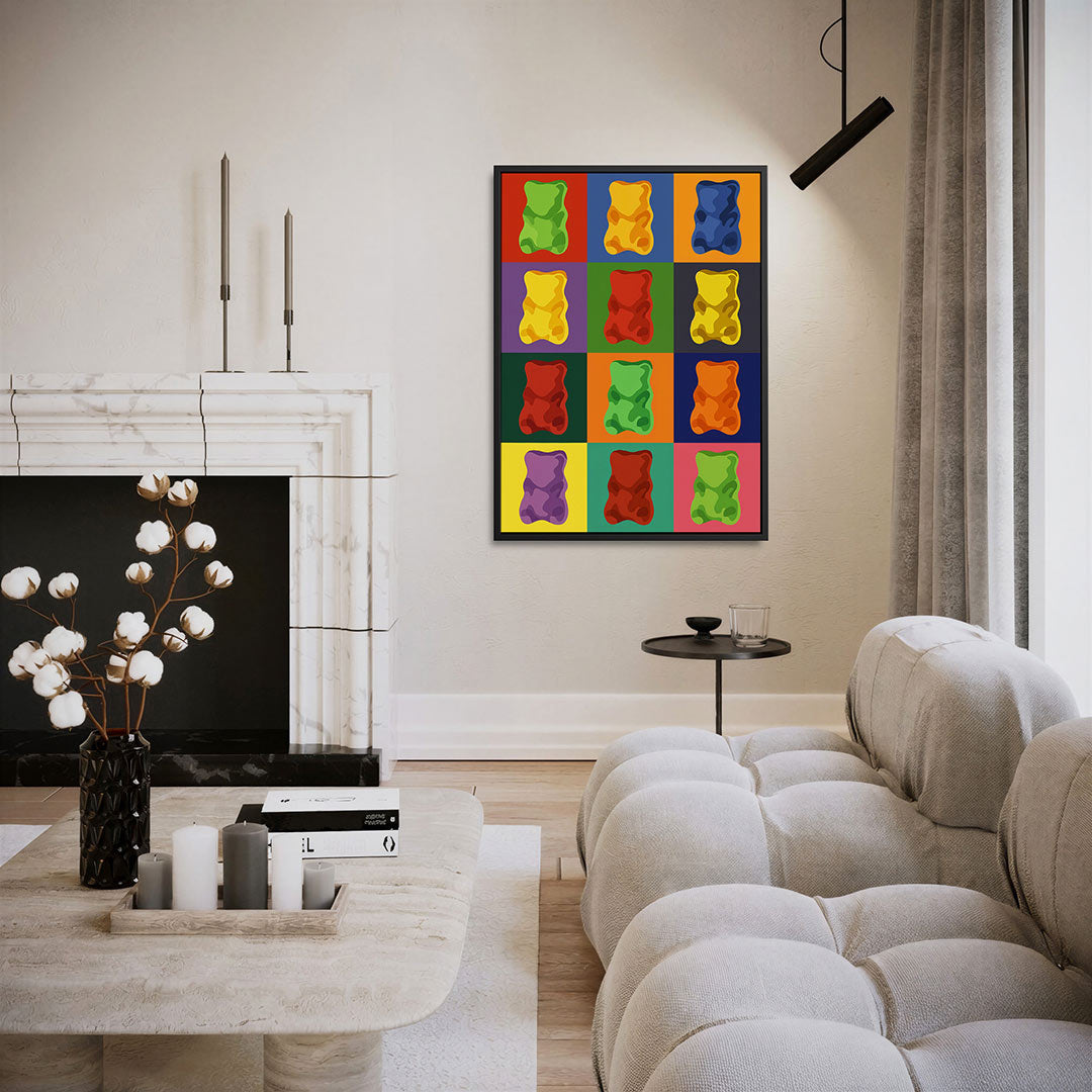 Kleurrijke vormen – moderne staande wandkunst