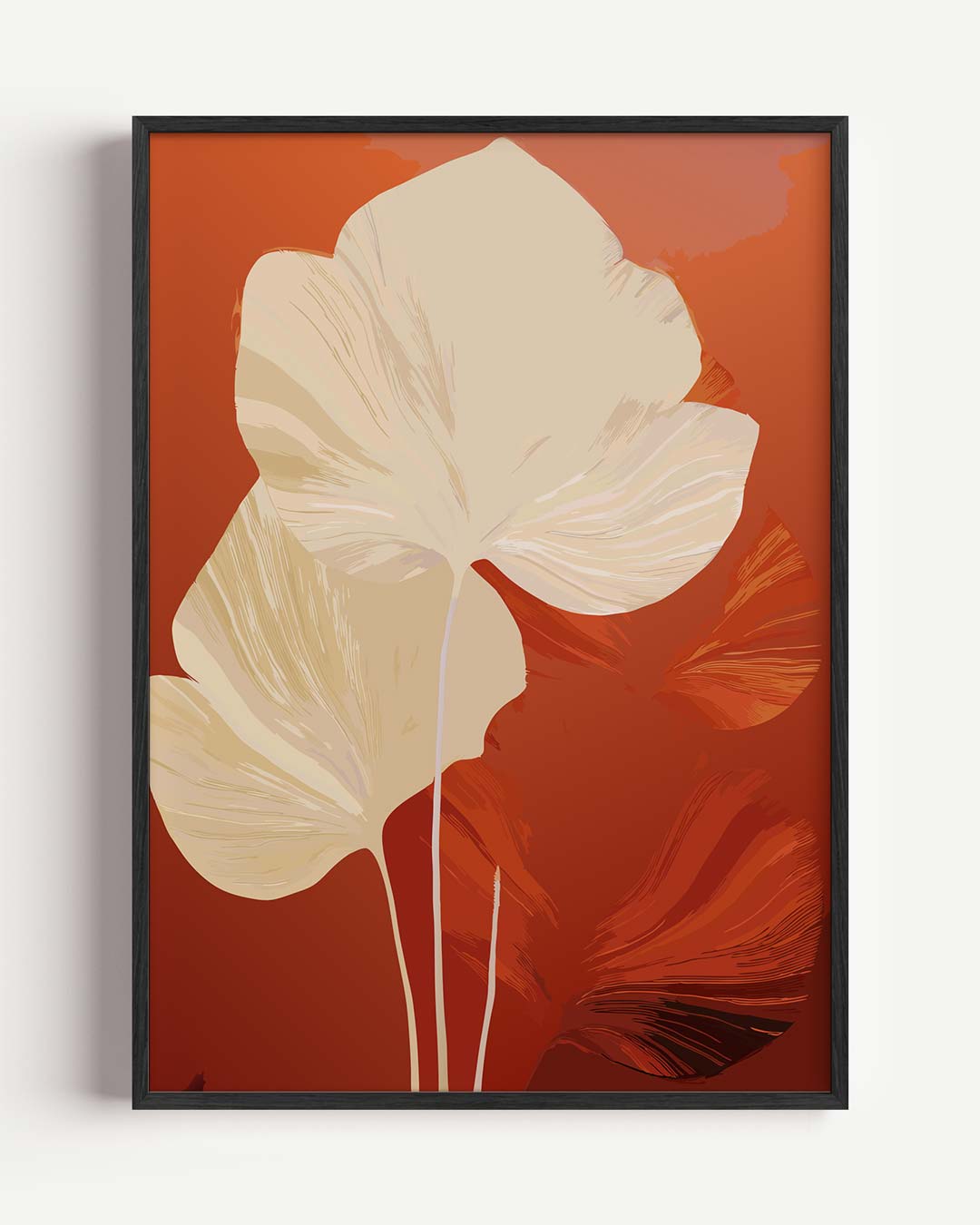 Stijlvolle Botanische Bladeren – kleurrijke abstracte portret poster als wanddecoratie