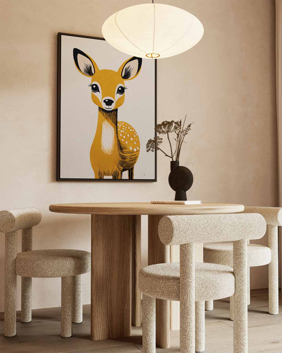 Lief Hert Portret – staand kunstwerk voor modern interieur