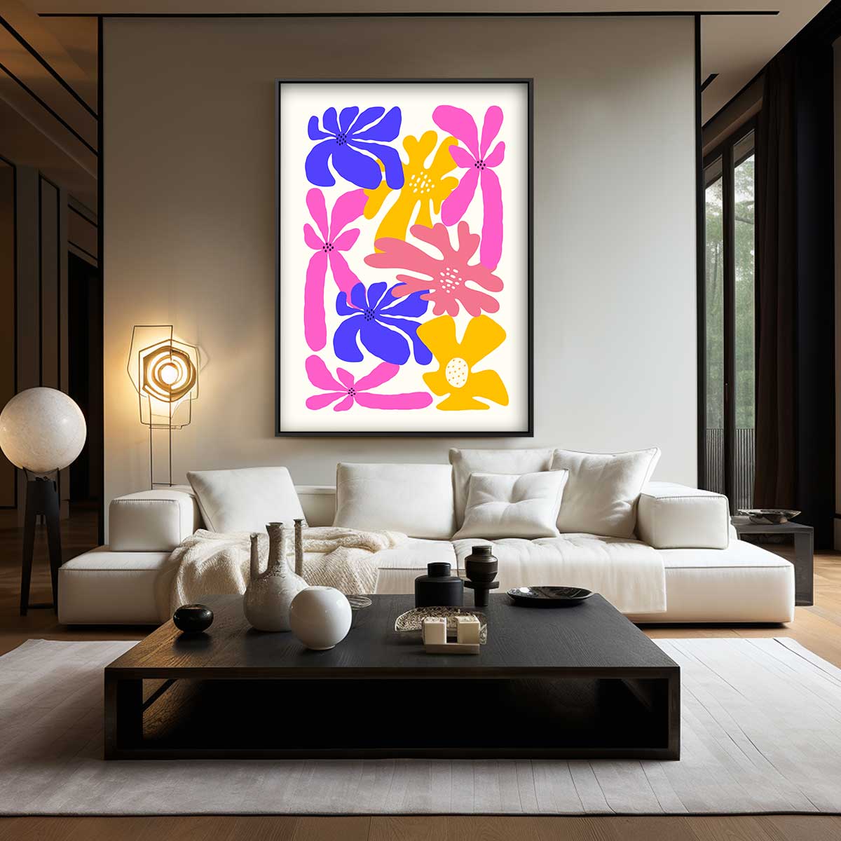 Bloemenexplosie Canvas – dibond wanddecoratie in staand formaat
