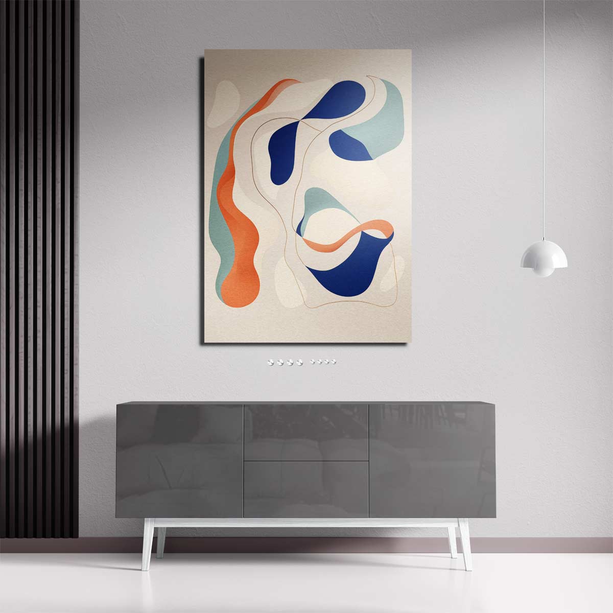 Kleurrijke Golven van Abstractie – staande wandkunst voor woonkamer of interieur