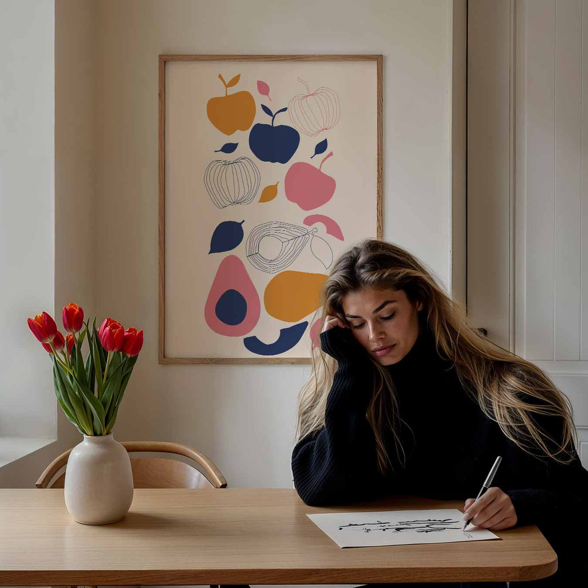 Fruitige Kunstzinnige – keuken poster als sfeervolle staande wanddecoratie