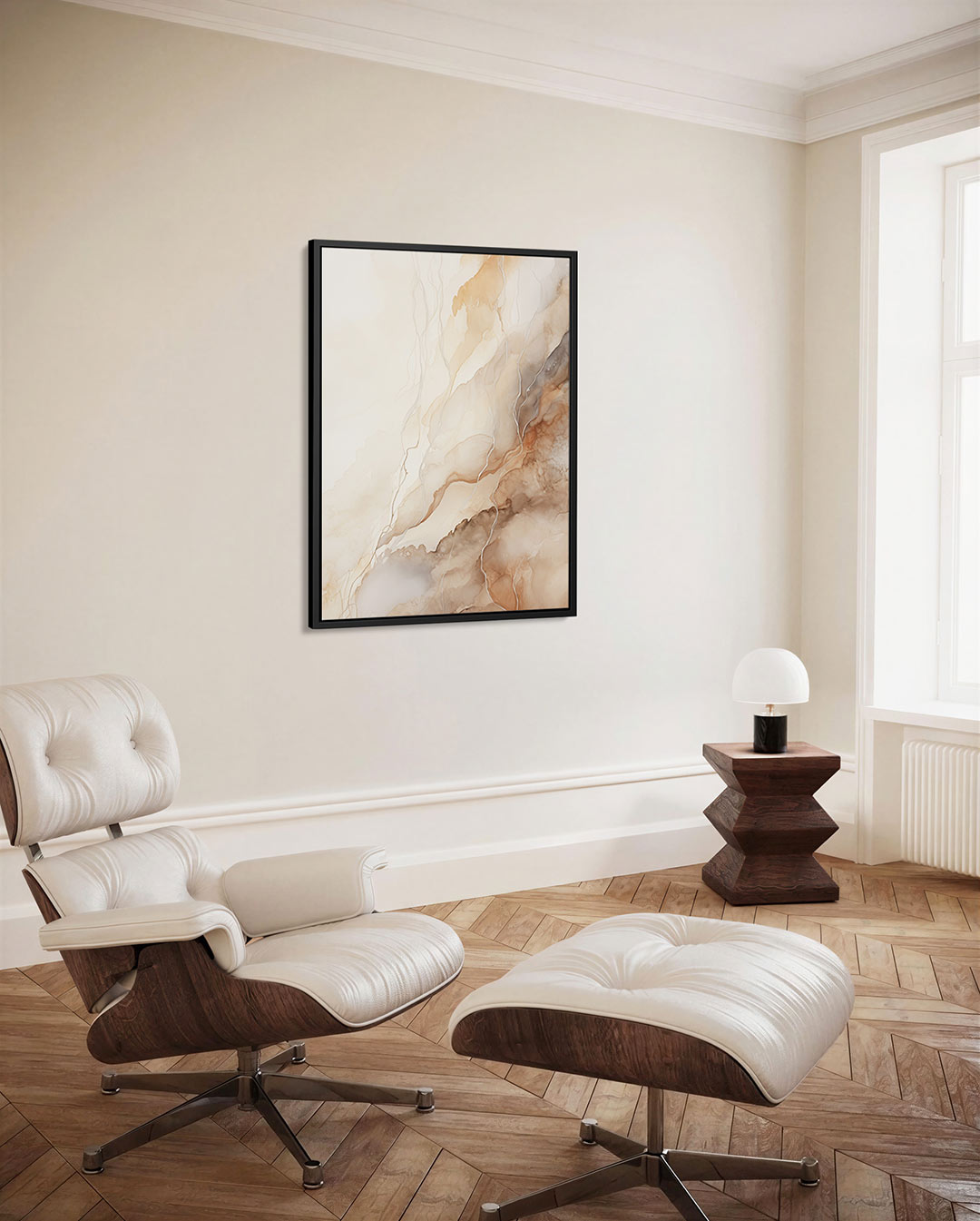 Organische lijnen – staand wanddecoratie kunstwerk