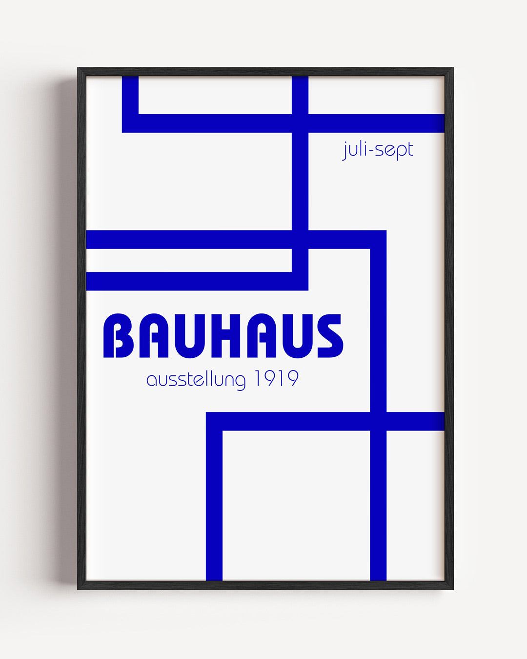 Lijnen en vlakken – staande Bauhaus poster als wanddecoratie