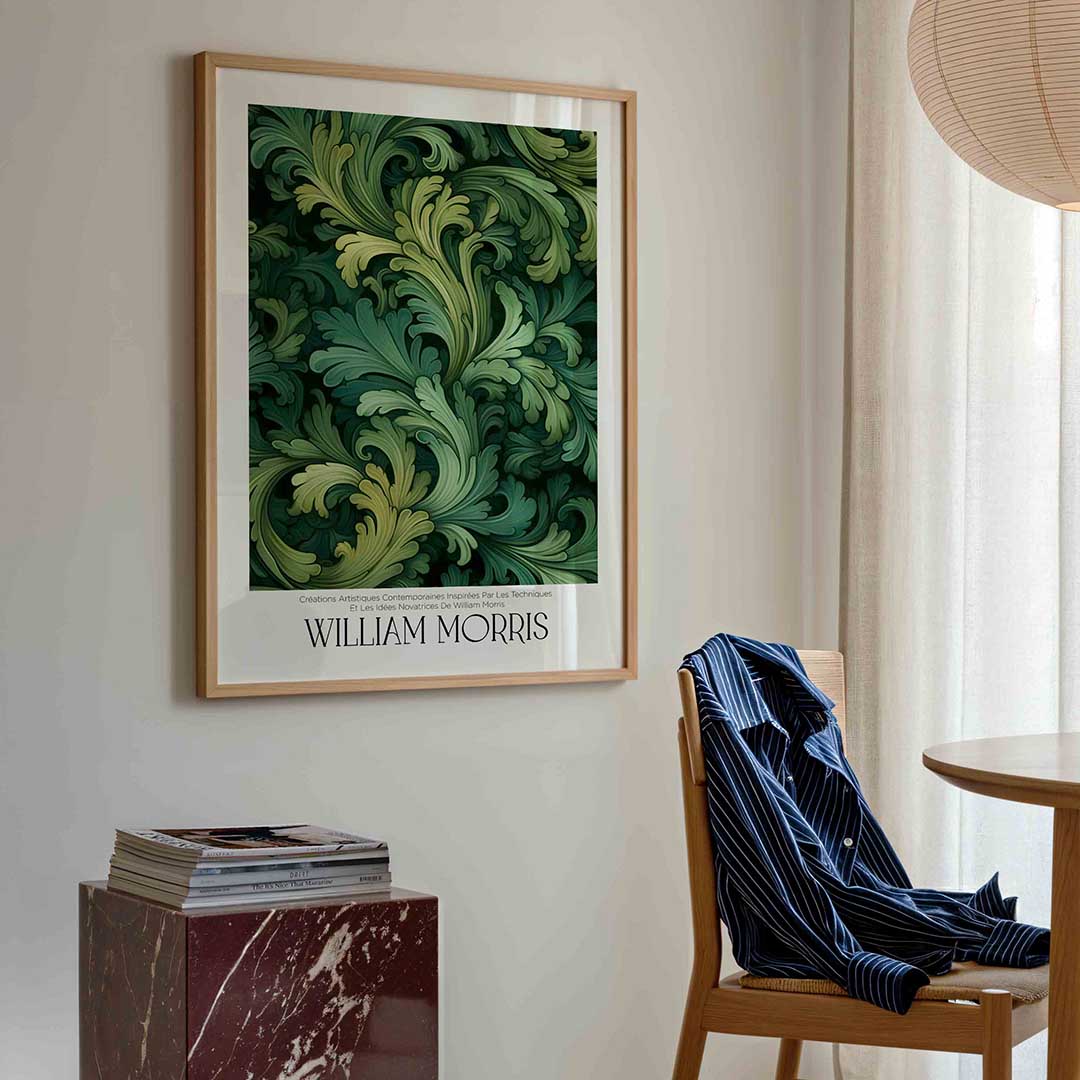 Groene bladeren – William Morris poster in staand formaat