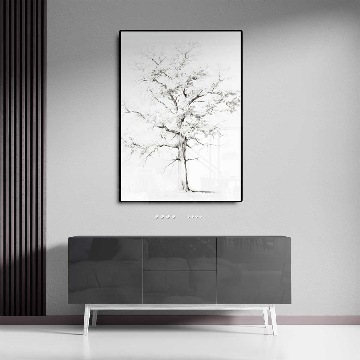 Mystieke Levensboom Schets – canvas kunstwerk als wanddecoratie
