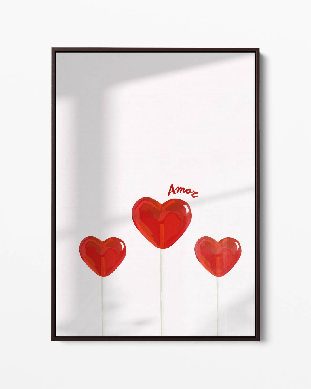 Hartvormige Lollys met Amor Touch – portret kunstwerk als wanddecoratie