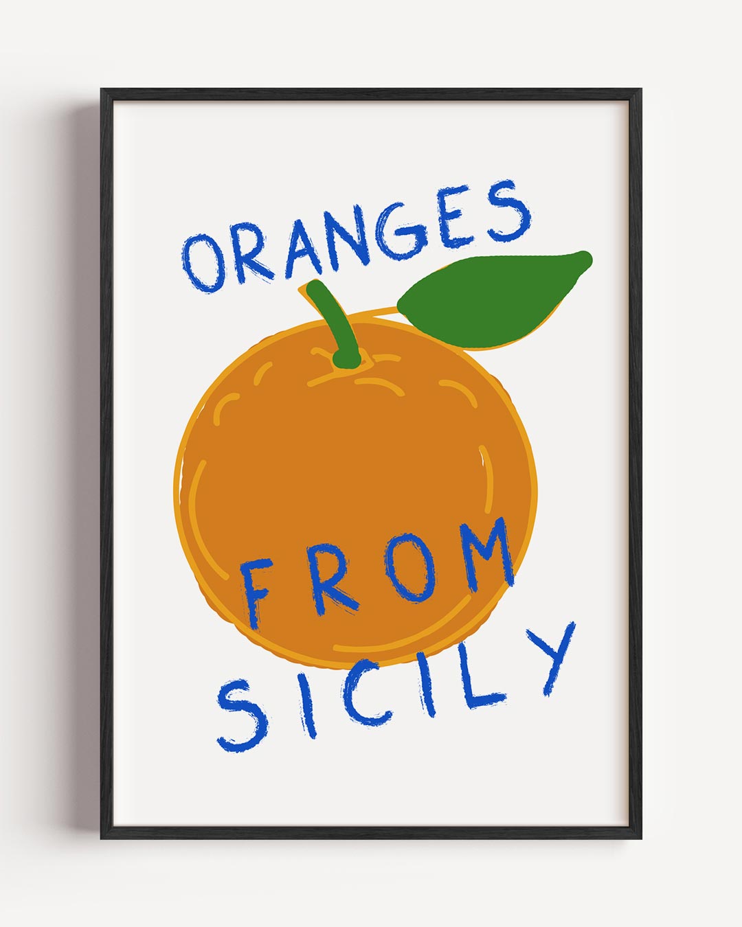 Siciliaanse Sinaasappelposter – keuken portret poster als wanddecoratie