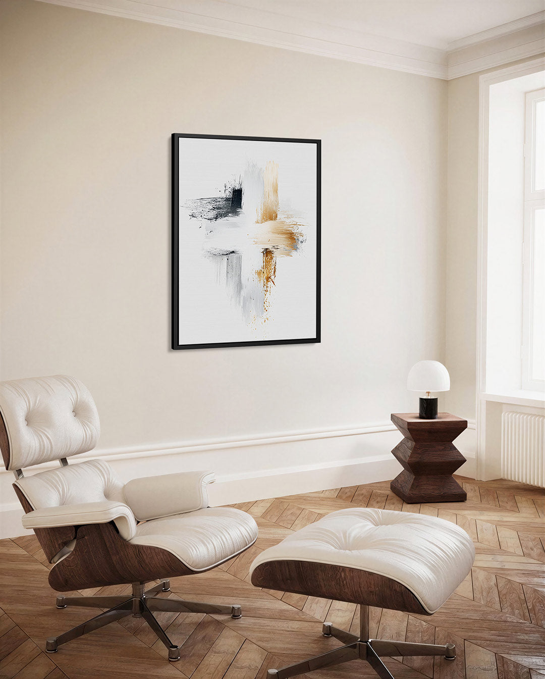 Dynamische kleurvlakken – decoratief kunstwerk voor aan de muur
