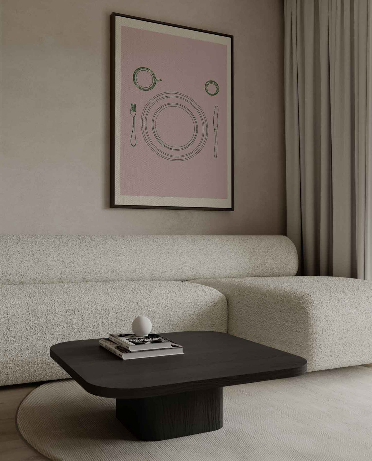 Minimalistisch Tafelschikking – dibond wanddecoratie in staand formaat
