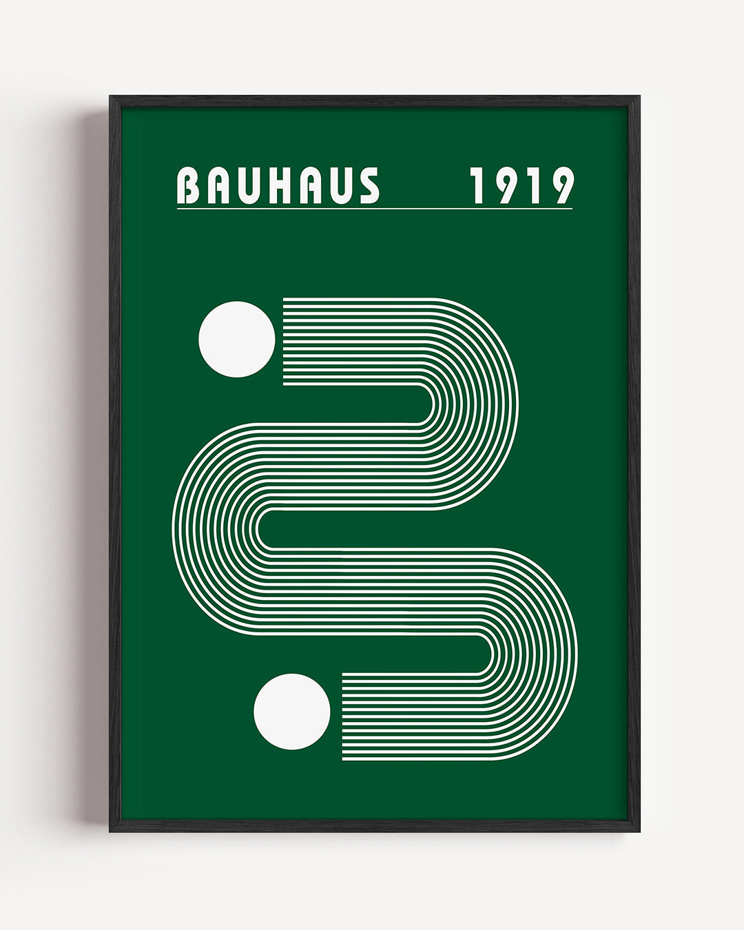 Lijnen en vormen – staande Bauhaus poster als wanddecoratie