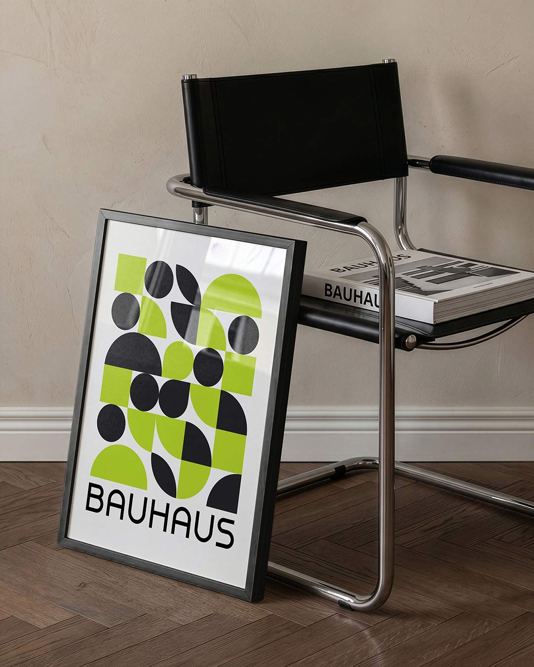 Vormen en vlakken – staande Bauhaus poster voor aan de muur