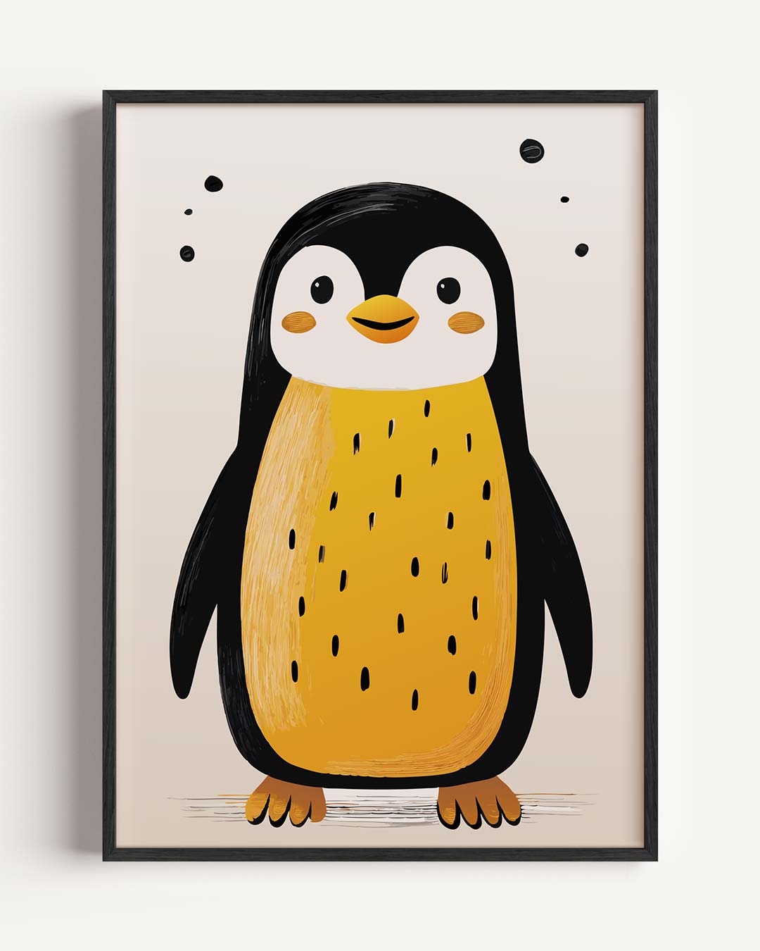 Vrolijke Pinguïn Illustratie – kids portret poster als wanddecoratie