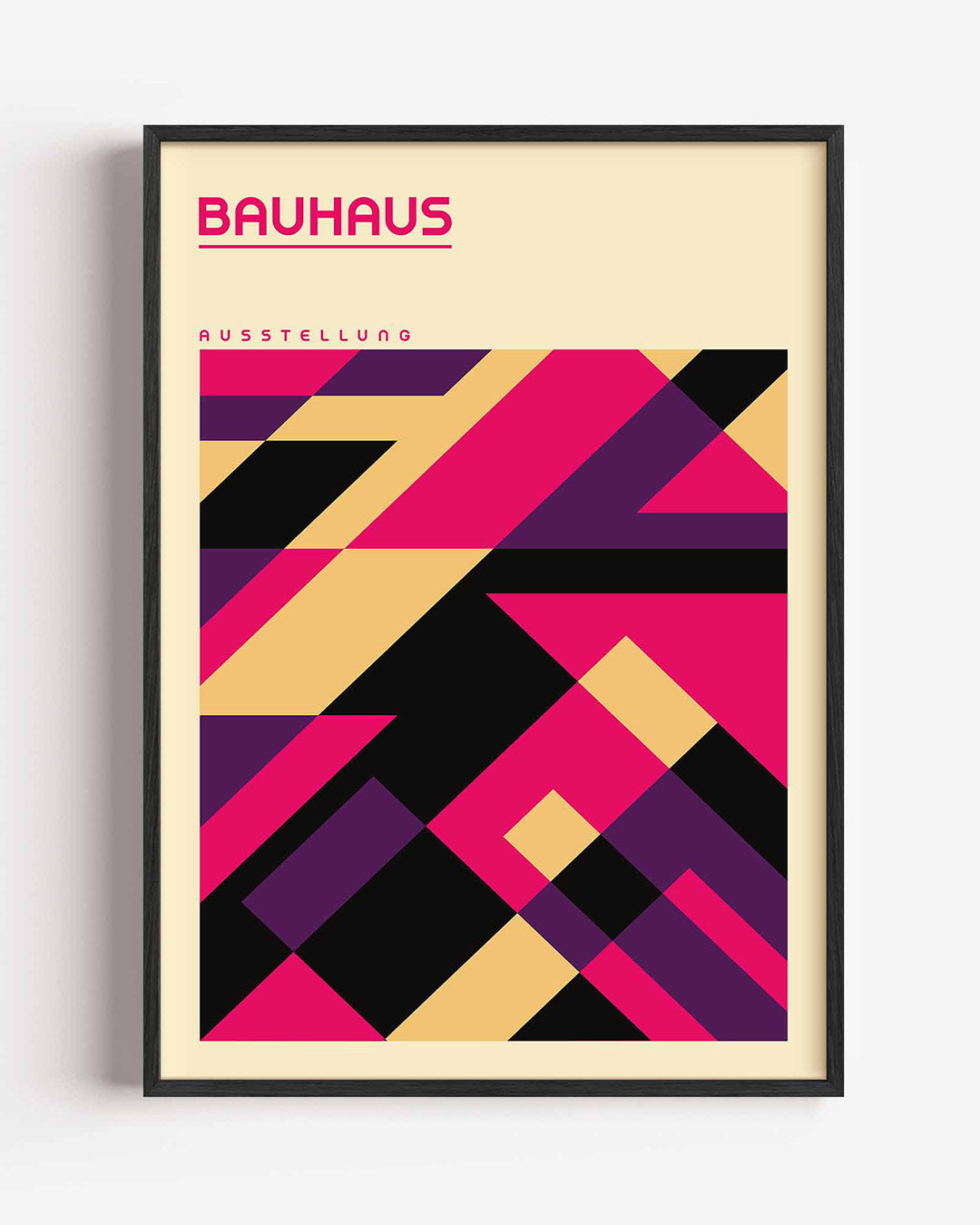 Vorm en kleur – staande Bauhaus poster als wanddecoratie