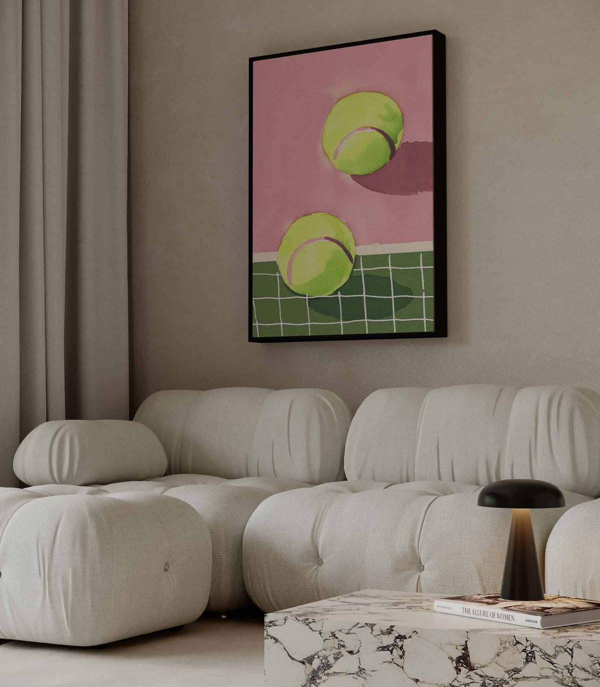 Tennis Dromen – staande wandkunst voor woonkamer of interieur
