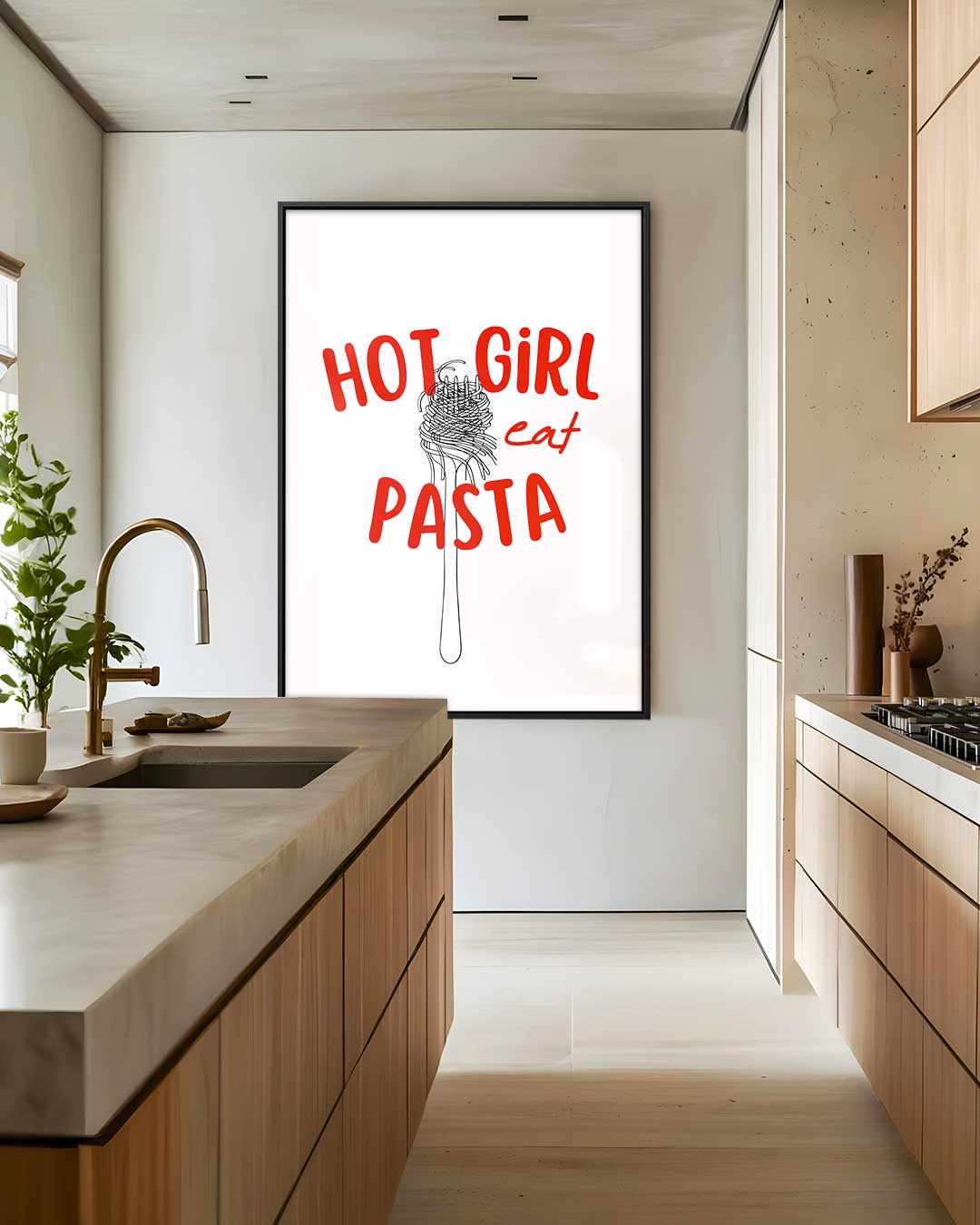 Pasta Liefde Poster – staand kunstwerk voor modern interieur