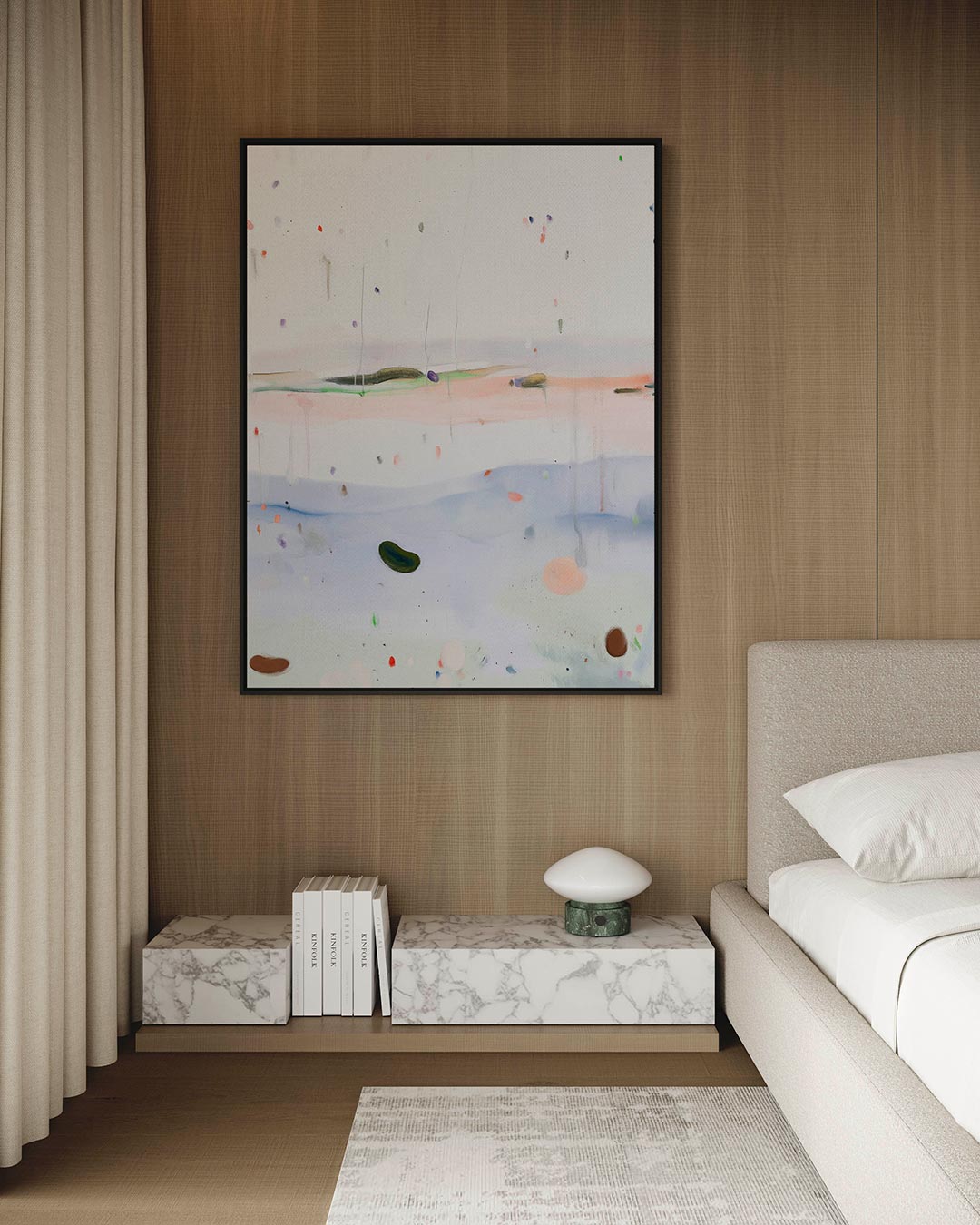 Vloeiende kleurencompositie – staand wanddecoratie kunstwerk