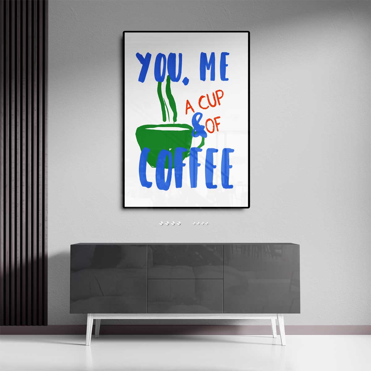 Koffieliefde Moment – canvas kunstwerk als wanddecoratie