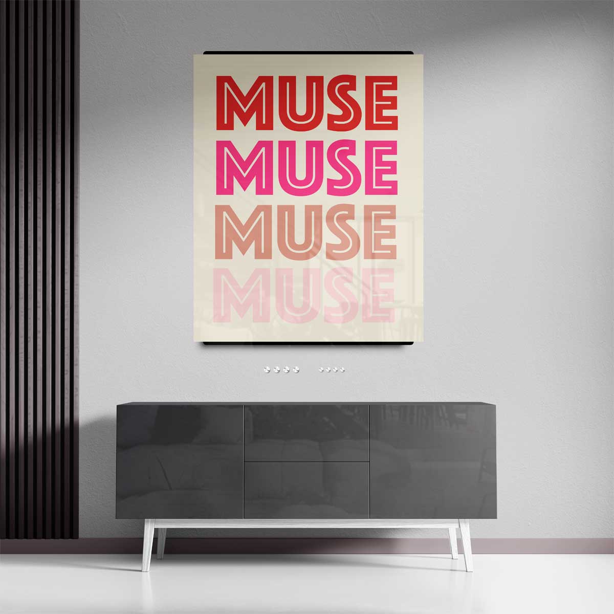Kleurrijke Inspiratie MUSE Poster – canvas kunstwerk als wanddecoratie