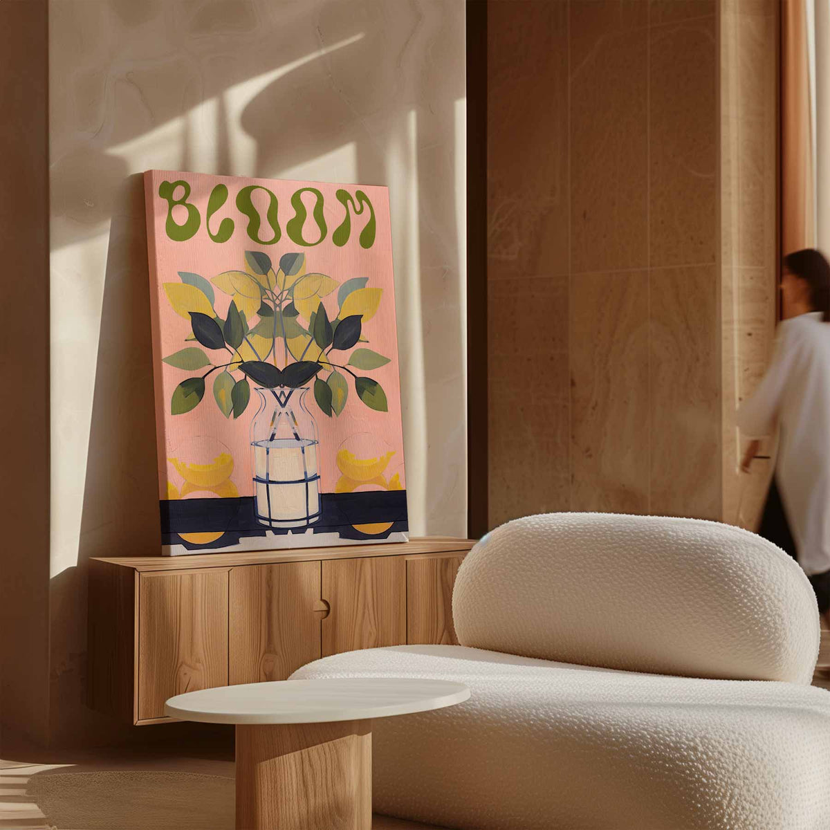 Bloemrijke Reflectie – dibond kunstwerk als wanddecoratie