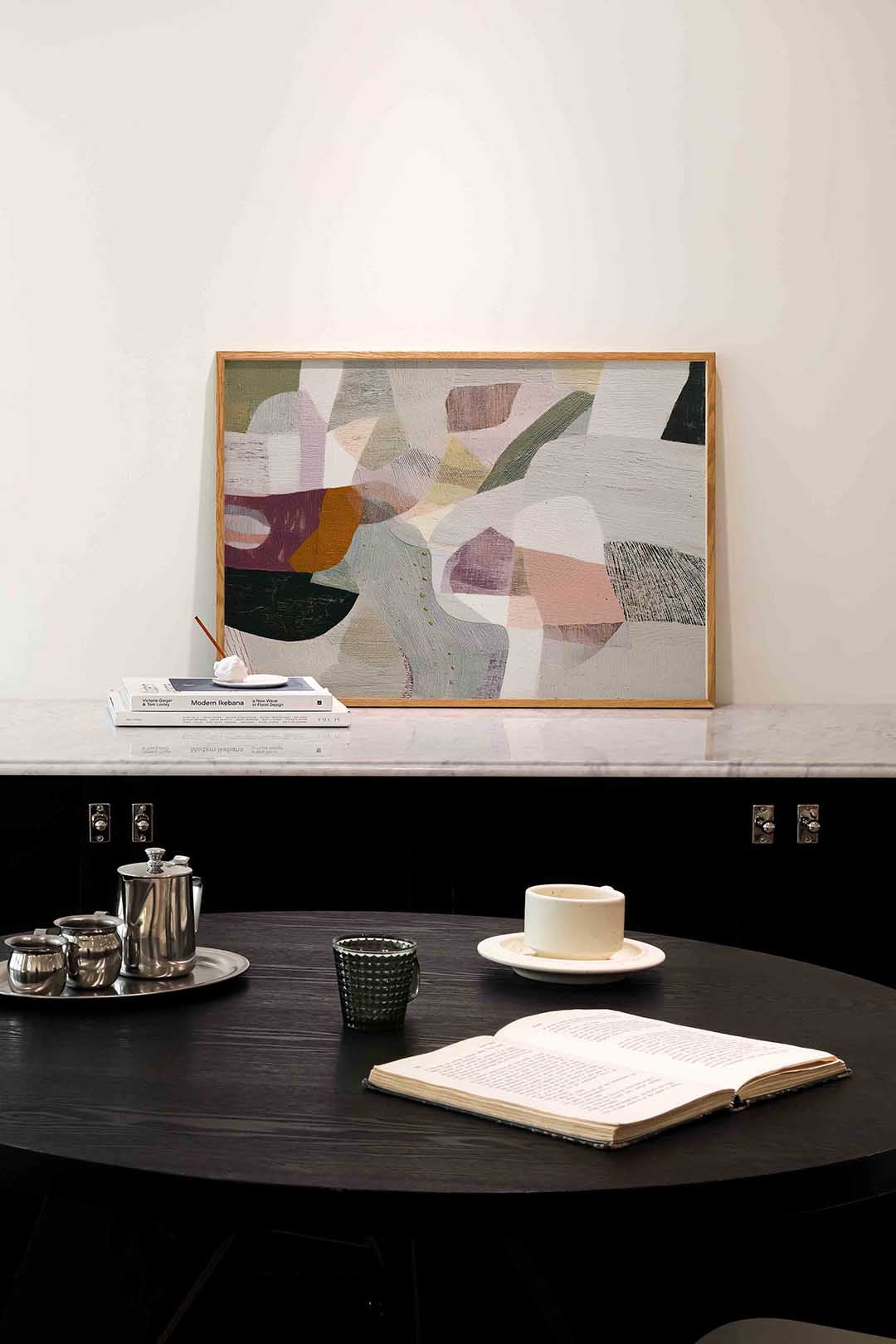 Abstracte vormen – abstracte poster in liggend formaat