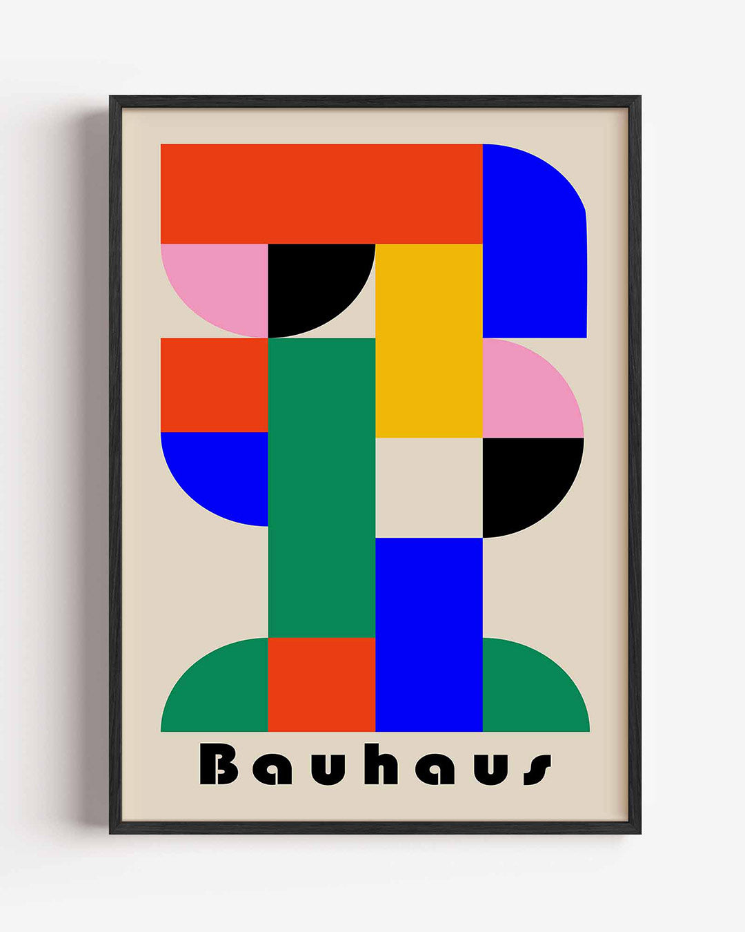 Vormen en vlakkenspel – staande Bauhaus poster als wanddecoratie