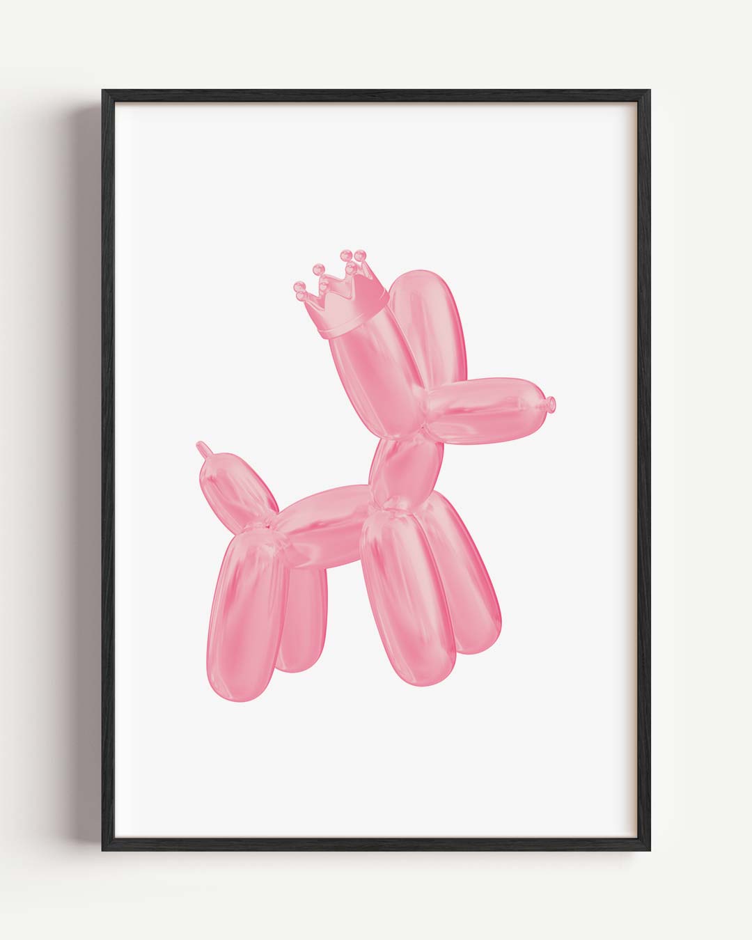 Ballonhond Met Kroontje – zomer portret poster als wanddecoratie