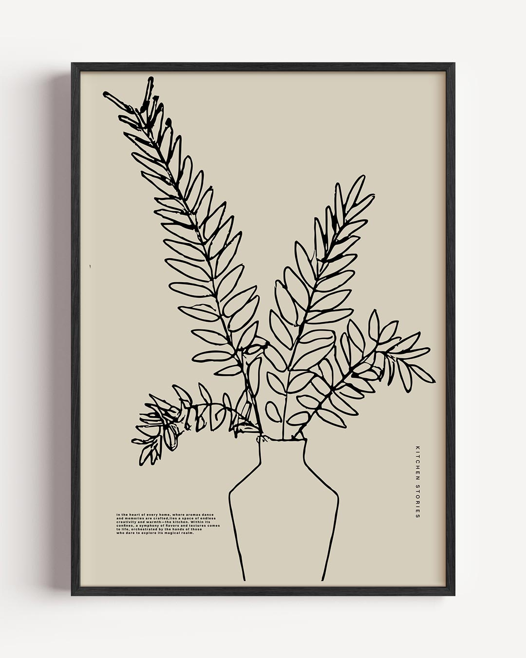 Minimalistisch Botanisch Kunstwerk – keuken portret poster als wanddecoratie